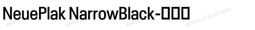 NeuePlak NarrowBlack字体转换
